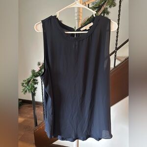LOFT Women's Dark Blue Sleeveless Blouse
